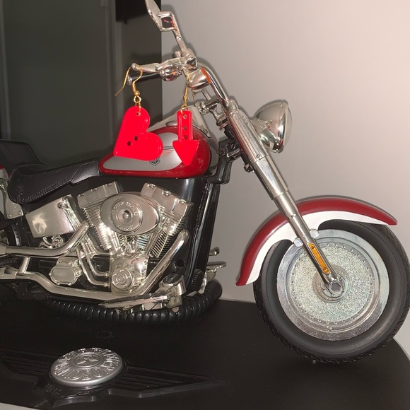 RETRO COLORFUL SHAPES Button Earrings - Picture 4 of 10